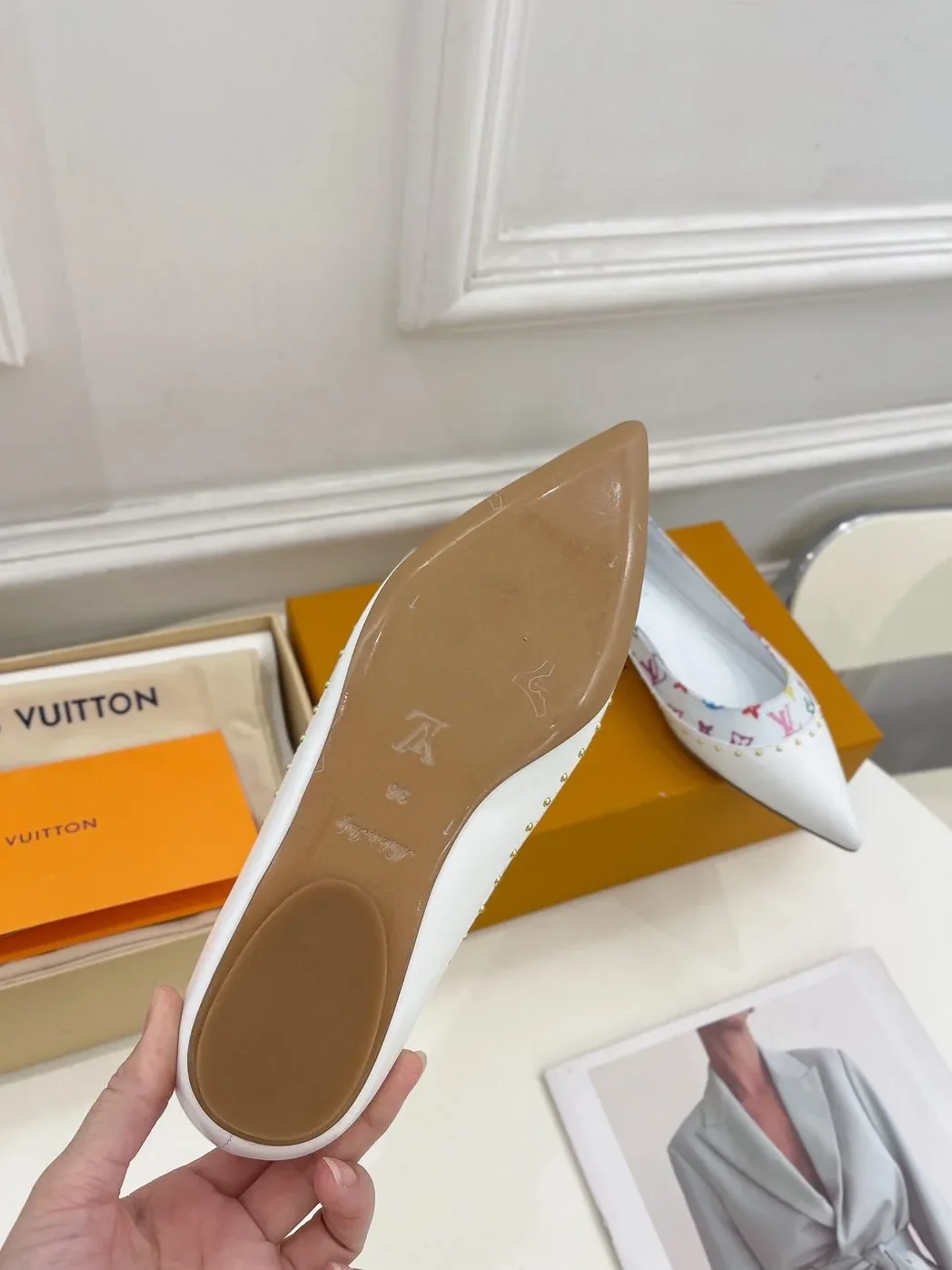 Louis Vuitton Flat Ballerina White Louis Vuitton Flat Ballerina White