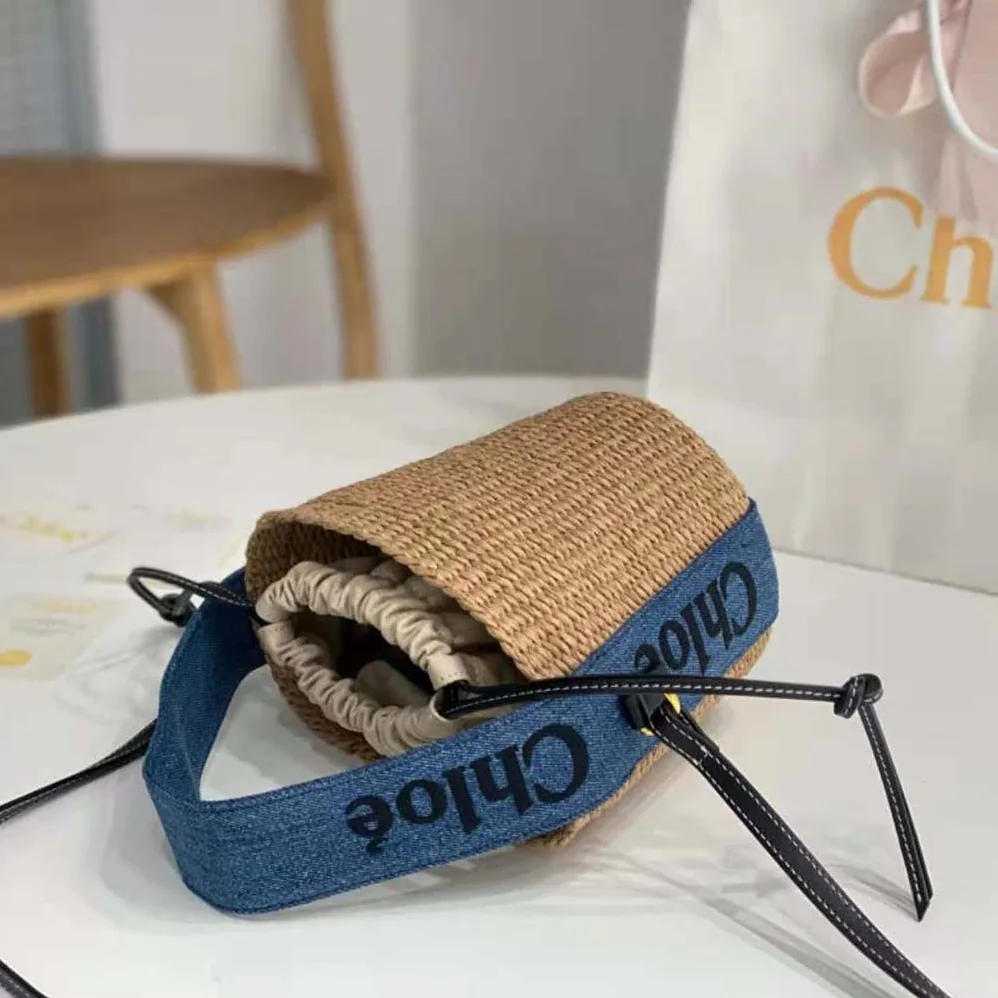Chloe Small Woody Basket for Women in Navy