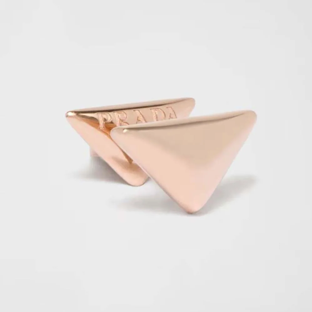 Prada Eternal Gold Nano Triangle Mono Earring in Pink Gold for Women Prada Eternal Gold Nano Triangle Mono Earring in Pink Gold for Women