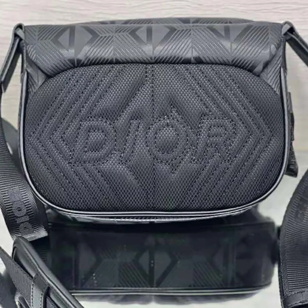 Dior Explorer Pouch with Strap Black CD Diamond Mirage Ski Capsule Nylon for Men