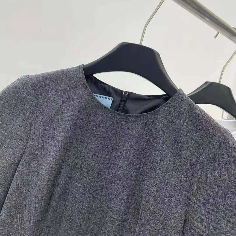 Prada Wool Mini-dress for Women in Gray Prada Wool Mini-dress for Women in Gray