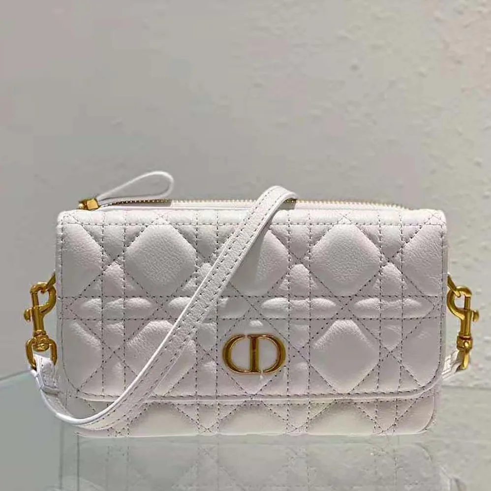 Dior Caro Pouch Latte Supple Cannage Calfskin for Women Dior Caro Pouch Latte Supple Cannage Calfskin for Women