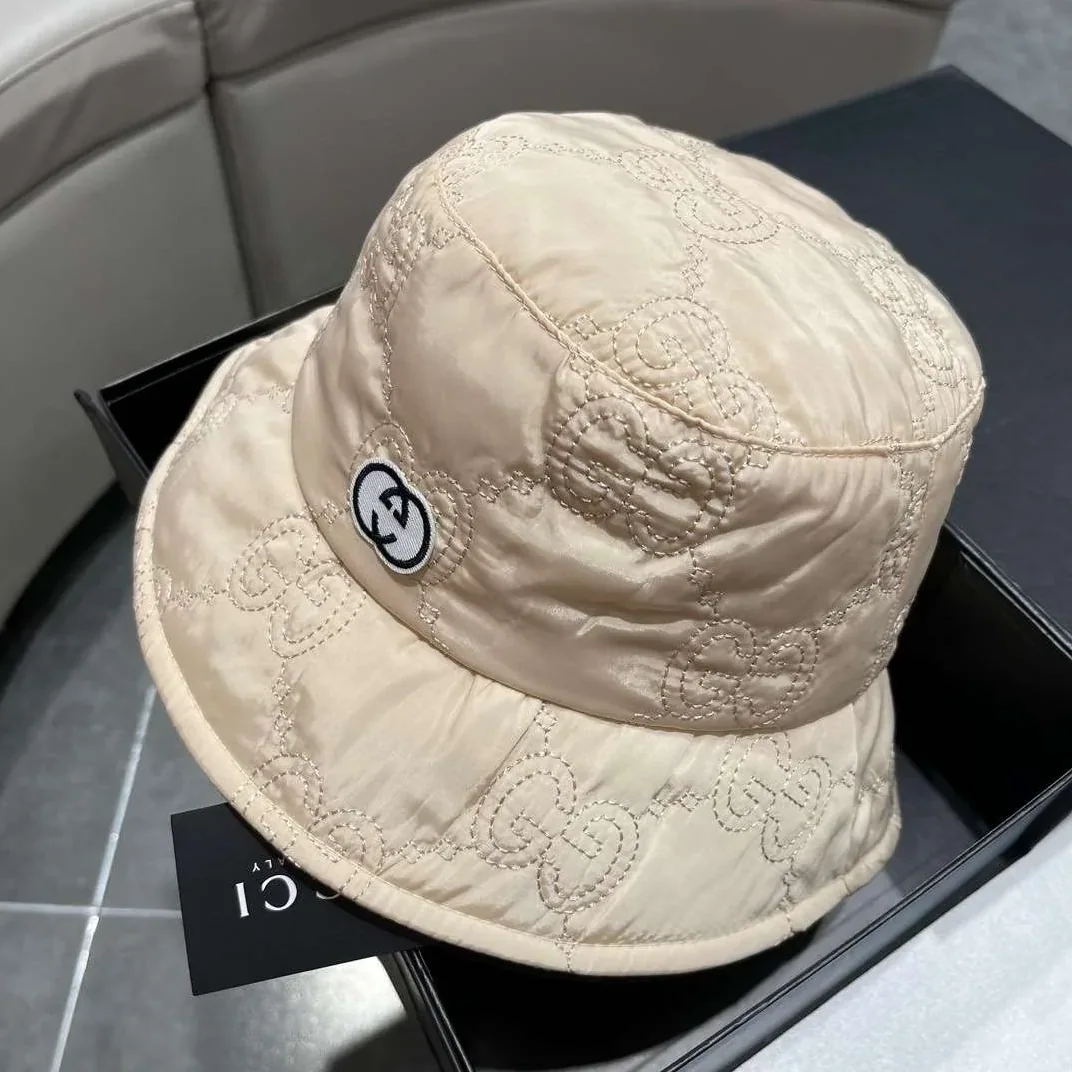 Gucci Quilted Bucket Hat Cream Gucci Quilted Bucket Hat Cream