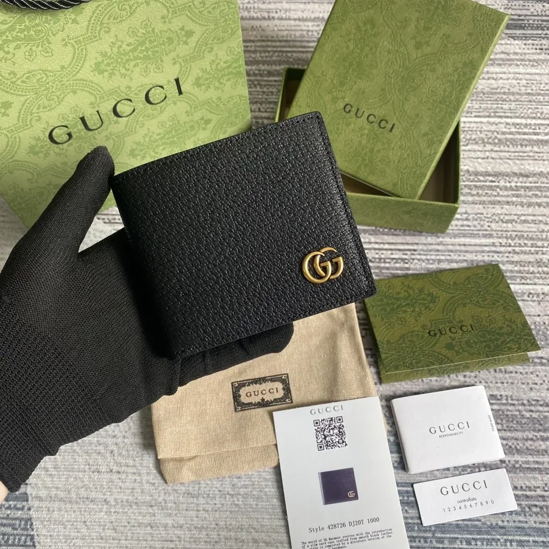 Gucci Marmont Bi in Fold Wallet Black / GG Gucci Marmont Bi in Fold Wallet Black / GG