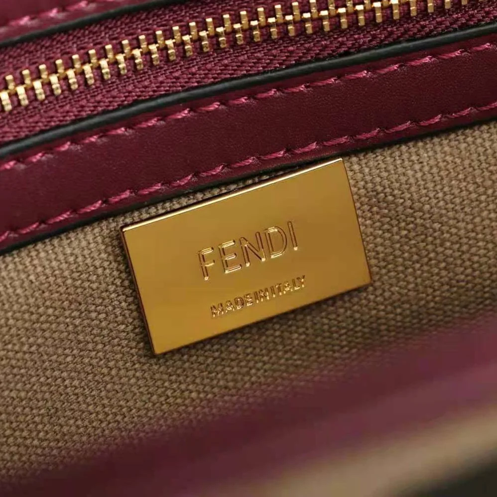 Fendi Baguette Embroidered Green Canvas Bag for Women