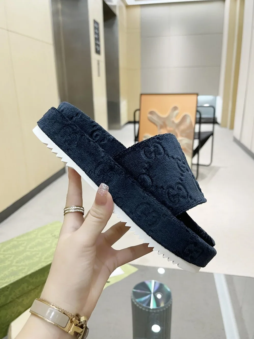 Gucci GG Platform Sandal Black for Women