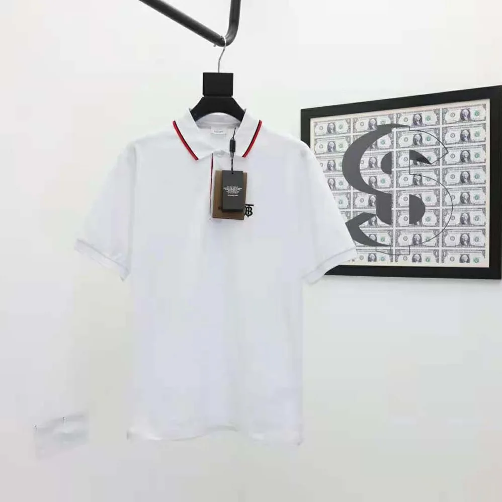 Burberry Icon Stripe Placket Cotton Pique Polo Shirt for Men in White Burberry Icon Stripe Placket Cotton Pique Polo Shirt for Men in White
