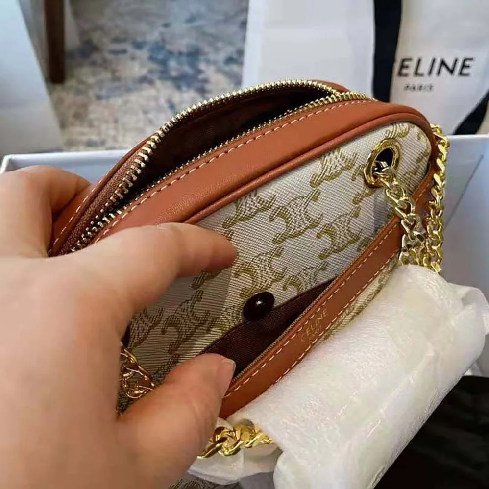 Celine Small Patapans in Triomphe Canvas and Calfskin for Women