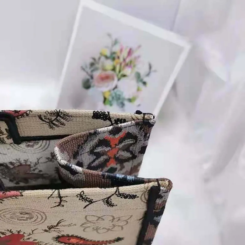 Dior Book Tote Multicolor Dior Flowers Embroidery for Women Dior Book Tote Multicolor Dior Flowers Embroidery for Women
