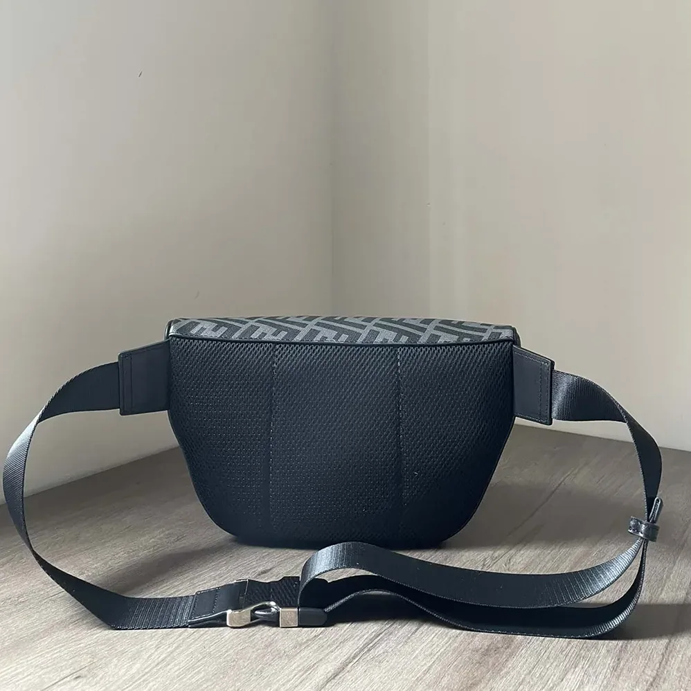 Fendi Diagonal Belt Bag Leather for Men in Gray Fendi Diagonal Belt Bag Leather for Men in Gray