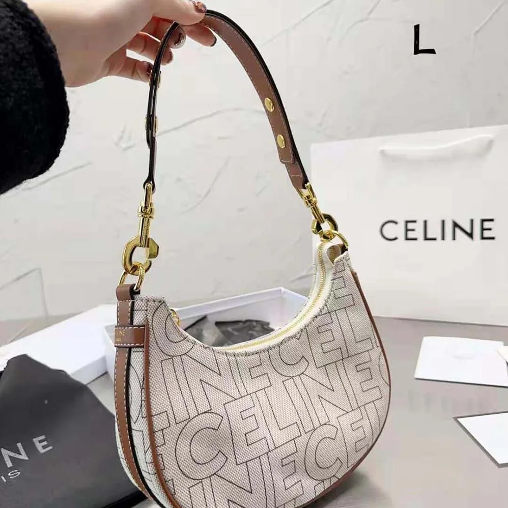 Celine Medium Ava Strap Bag in Textile with Celine All for Women in Over Print Celine Medium Ava Strap Bag in Textile with Celine All for Women in Over Print