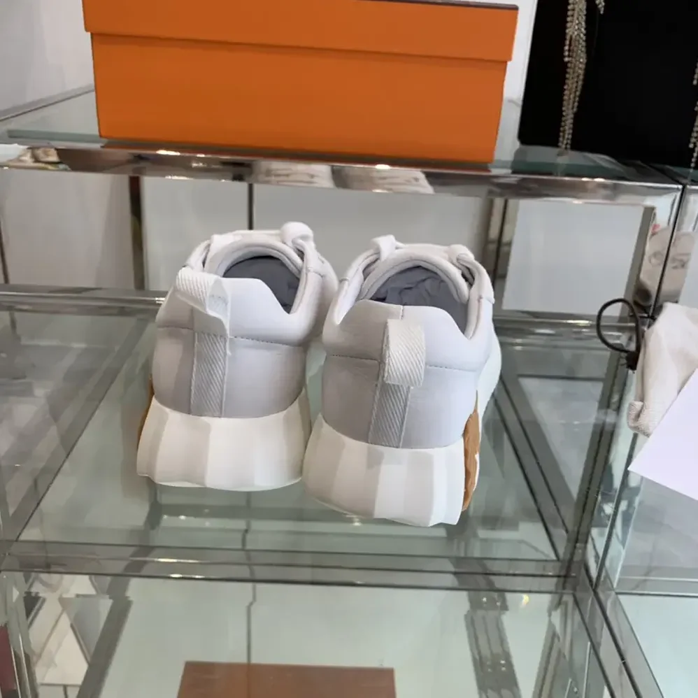 Hermes Bouncing Sneaker-White/Brown H241202Z for Unisex Hermes Bouncing Sneaker-White/Brown H241202Z for Unisex