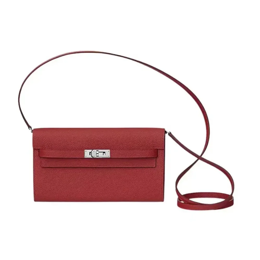 Hermes Kelly To Go in Epsom Leather for Women in Maroon