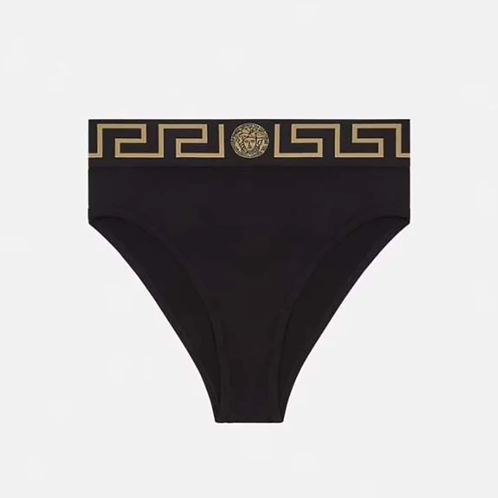 Versace Greca Border High Waist Briefs for Women