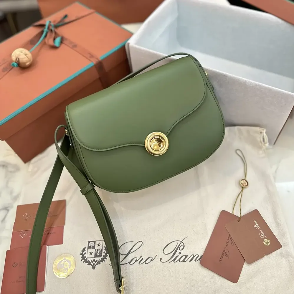 Loro Piana Mini Ghiera Bag for Women in Dark Green Loro Piana Mini Ghiera Bag for Women in Dark Green