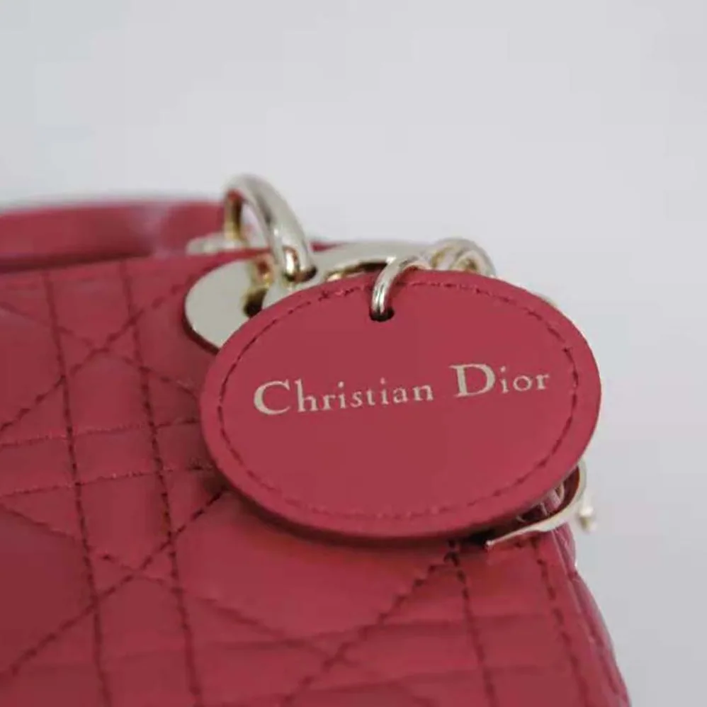 Dior Micro Lady Dior Bag Red Cannage Lambskin for Women Dior Micro Lady Dior Bag Red Cannage Lambskin for Women