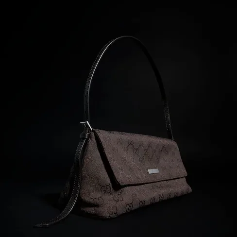 Gucci Madison Medium Shoulder Bag in Dark Brown Palladium Hardware