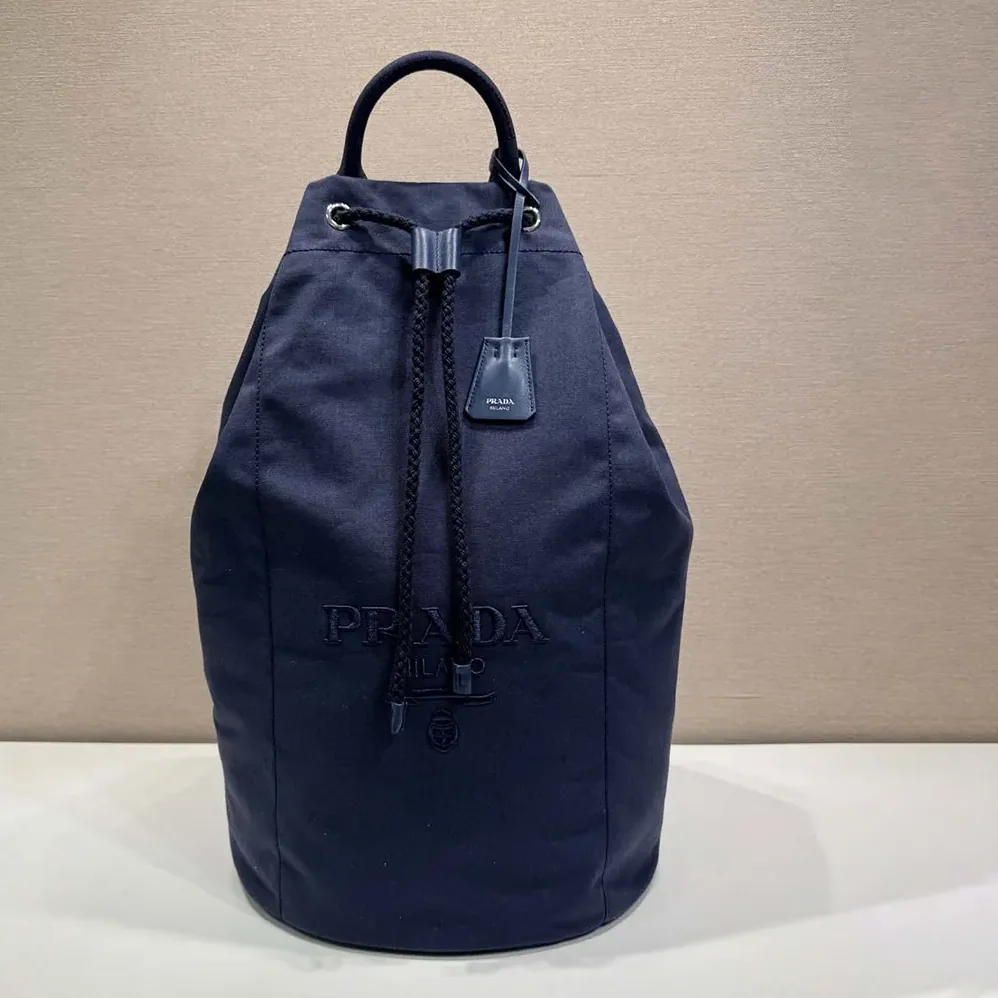 Prada Canvas Drawstring Duffle Bag for Unisex Prada Canvas Drawstring Duffle Bag for Unisex