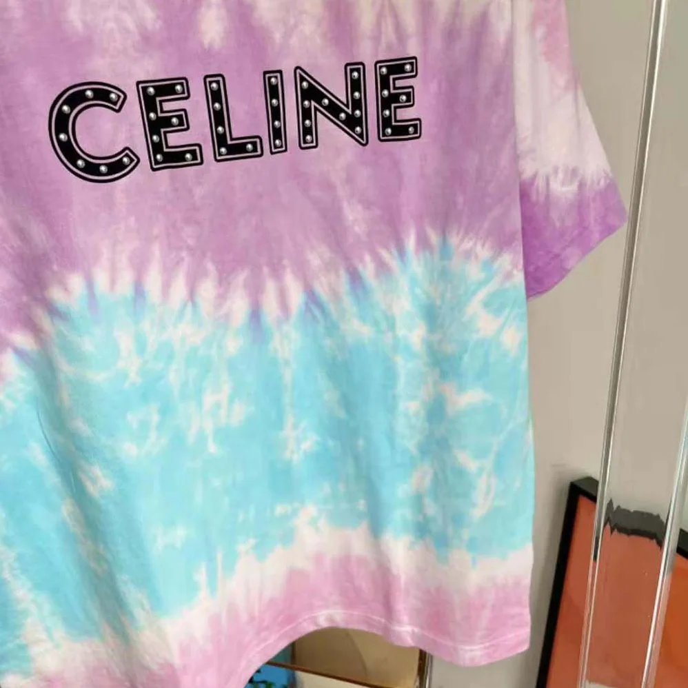 Celine Celine Loose T-shirt in Cotton with Studs for Men Celine Celine Loose T-shirt in Cotton with Studs for Men