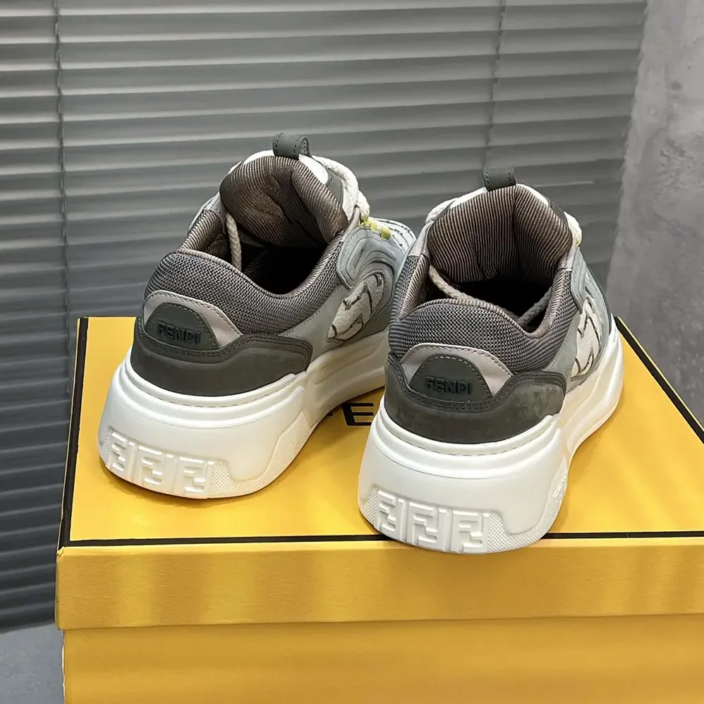 Fendi Force Sneakers White Leather and Green Nubuck Low for Unisex in tops Fendi Force Sneakers White Leather and Green Nubuck Low for Unisex in tops