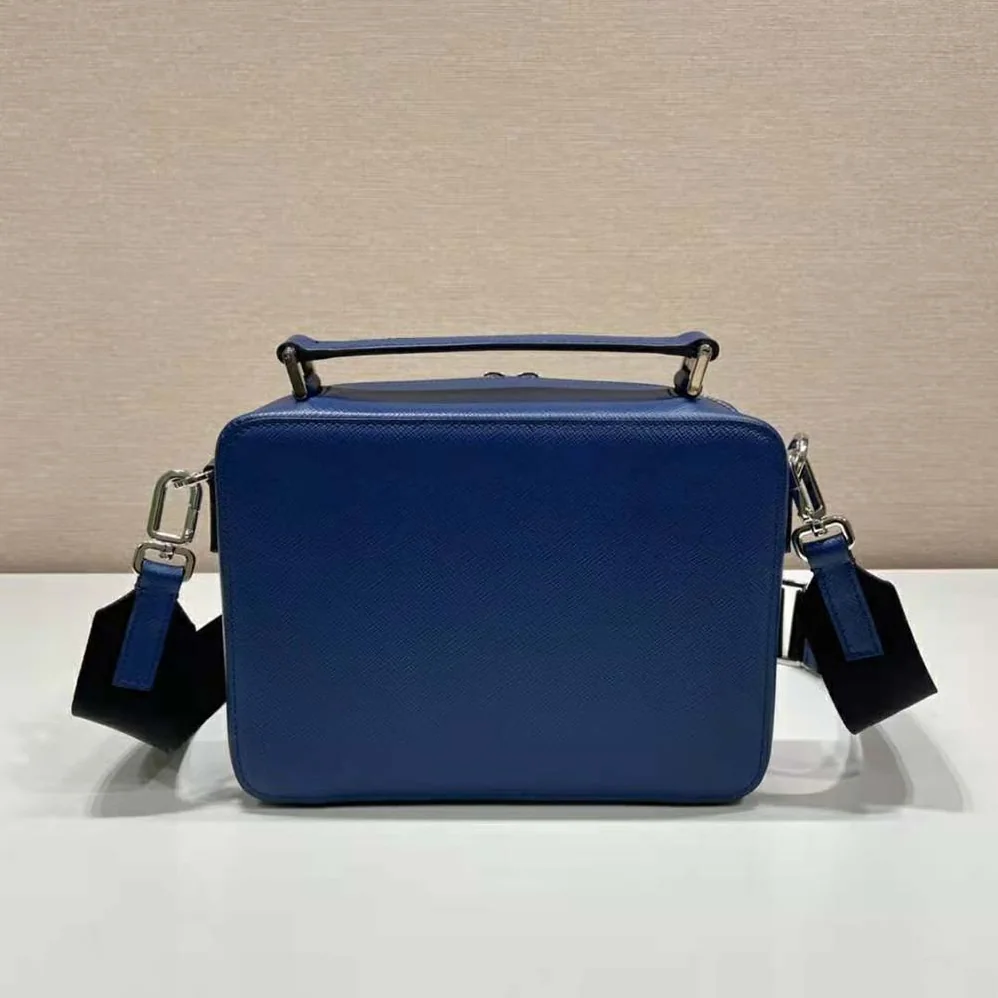 Prada Brique Saffiano Leather Bag for Men in Navy Prada Brique Saffiano Leather Bag for Men in Navy
