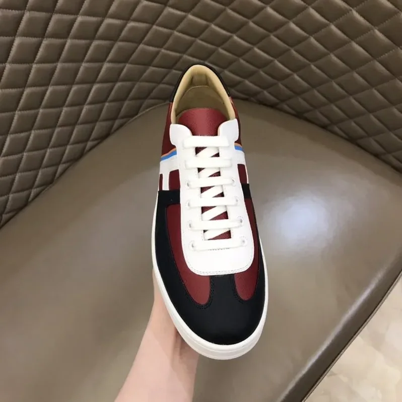 Hermes Boomerang Sneaker Green in Black