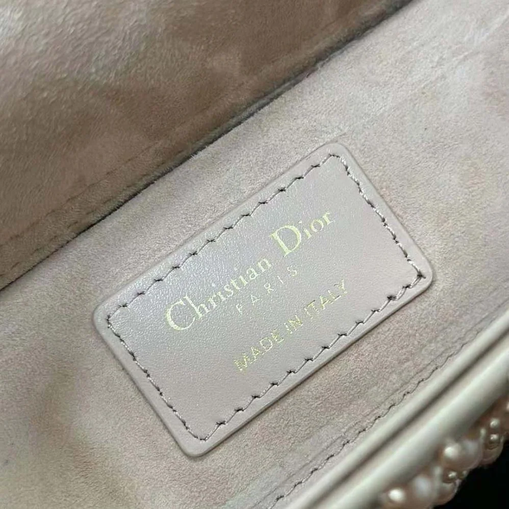 Dior Small Lady D-joy Bag Rose Des Vents Cannage Calfskin Embroidered with Resin Pearls for Women Dior Small Lady D-joy Bag Rose Des Vents Cannage Calfskin Embroidered with Resin Pearls for Women