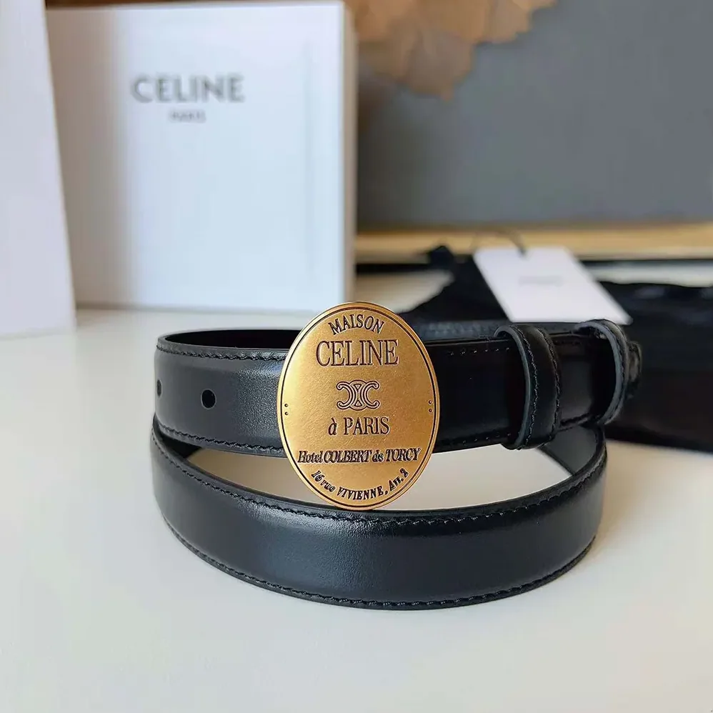 Celine Maison Celine Belt 13Mm in Taurillon Leather for Women Celine Maison Celine Belt 13Mm in Taurillon Leather for Women