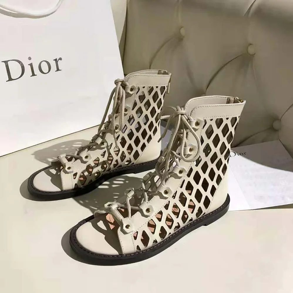 Dior D-Trap Sandal Beige Matte Calfskin in 3cm Heel for Women Dior D-Trap Sandal Beige Matte Calfskin in 3cm Heel for Women