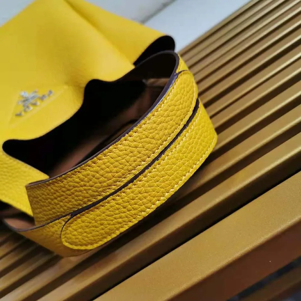 Prada Calf Leather Handbag for Women in Yellow Prada Calf Leather Handbag for Women in Yellow