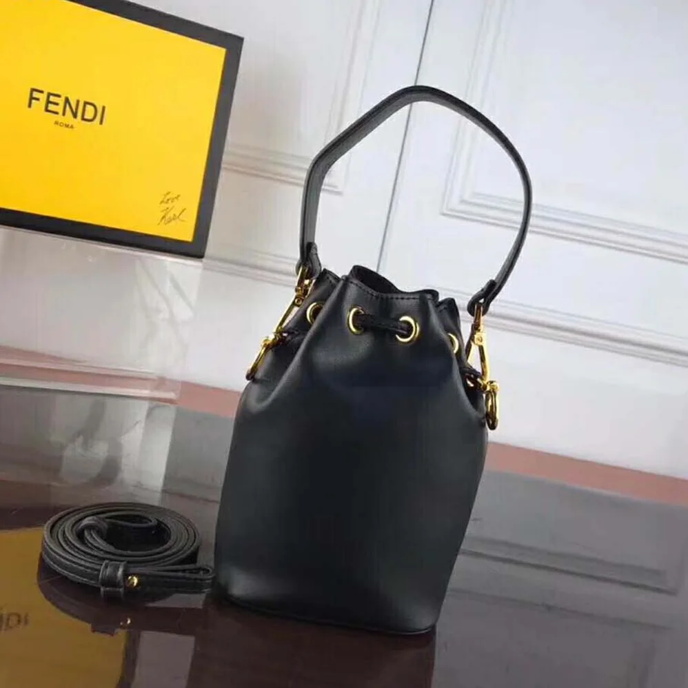 Fendi Mon Tresor Black Calf Leather Mini for Women in Bag