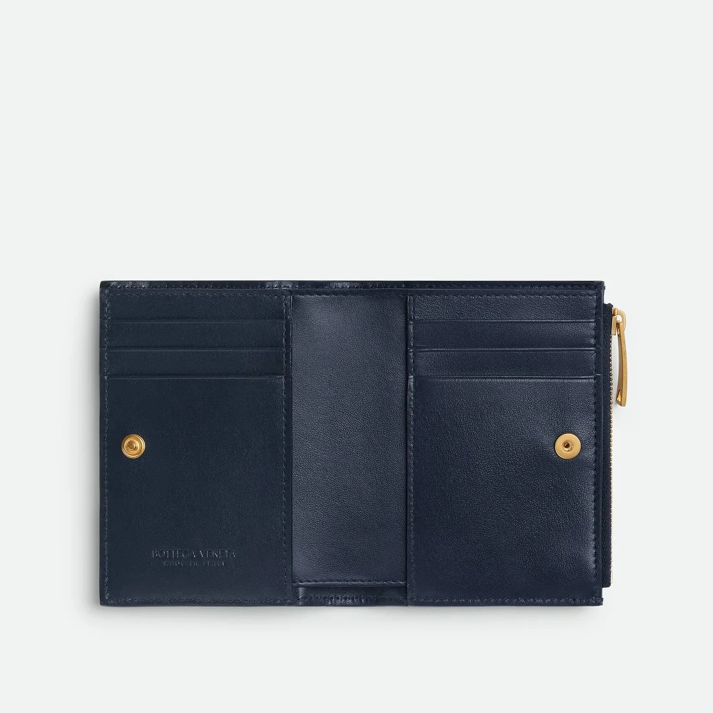 Bottega Veneta Small Bi in Fold Wallet Abyss/Indigo / Bottega Veneta Small Bi in Fold Wallet Abyss/Indigo /