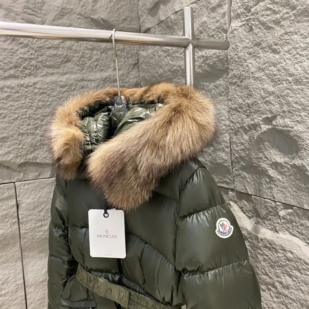 Moncler Boed Hooded Shearling-Trimmed Short Down Jacket Dark Green Moncler Boed Hooded Shearling-Trimmed Short Down Jacket Dark Green