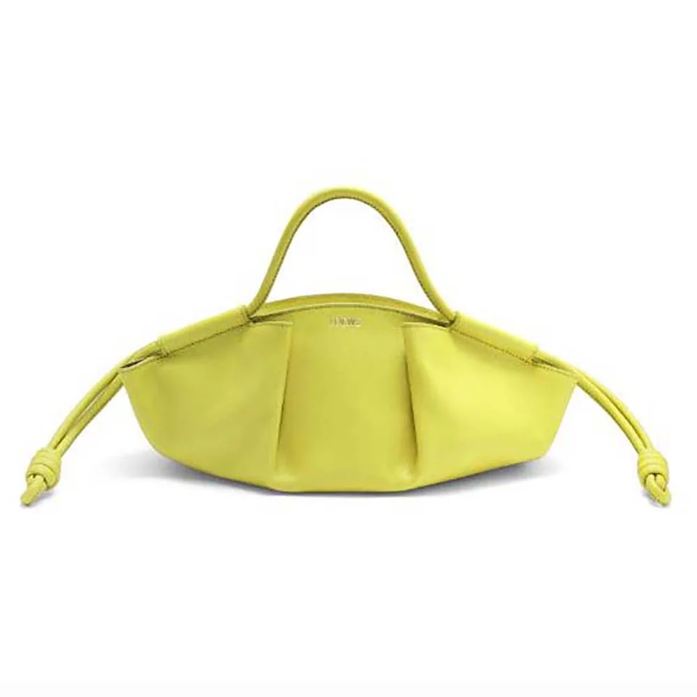 Loewe Small Paseo Bag in Shiny Nappa Calfskin for Women in Yellow Loewe Small Paseo Bag in Shiny Nappa Calfskin for Women in Yellow