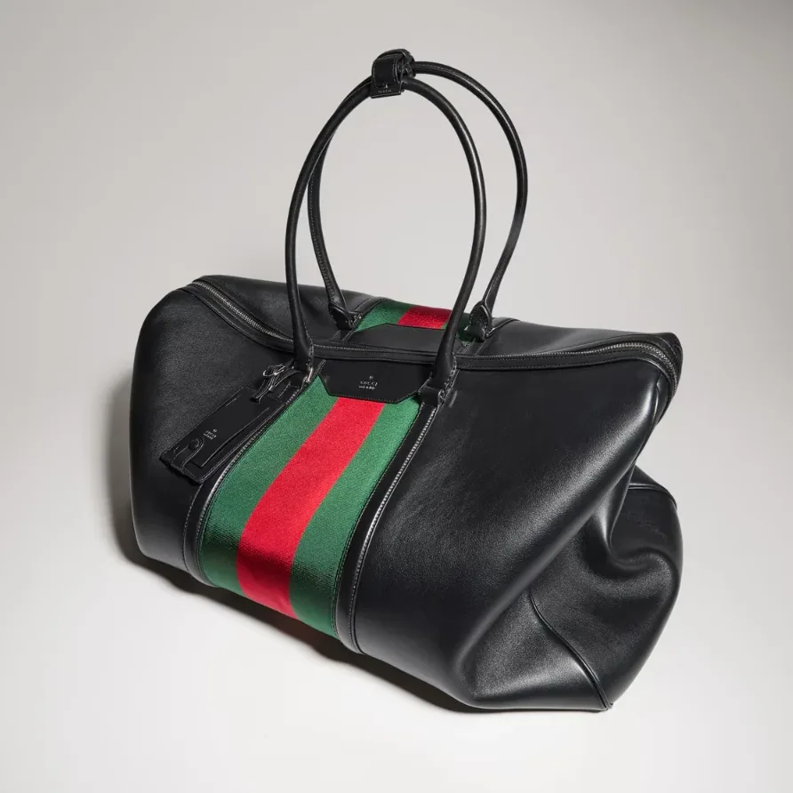 Gucci Mega Web Trademark Large Duffle Bag in Black Palladium Hardware Gucci Mega Web Trademark Large Duffle Bag in Black Palladium Hardware