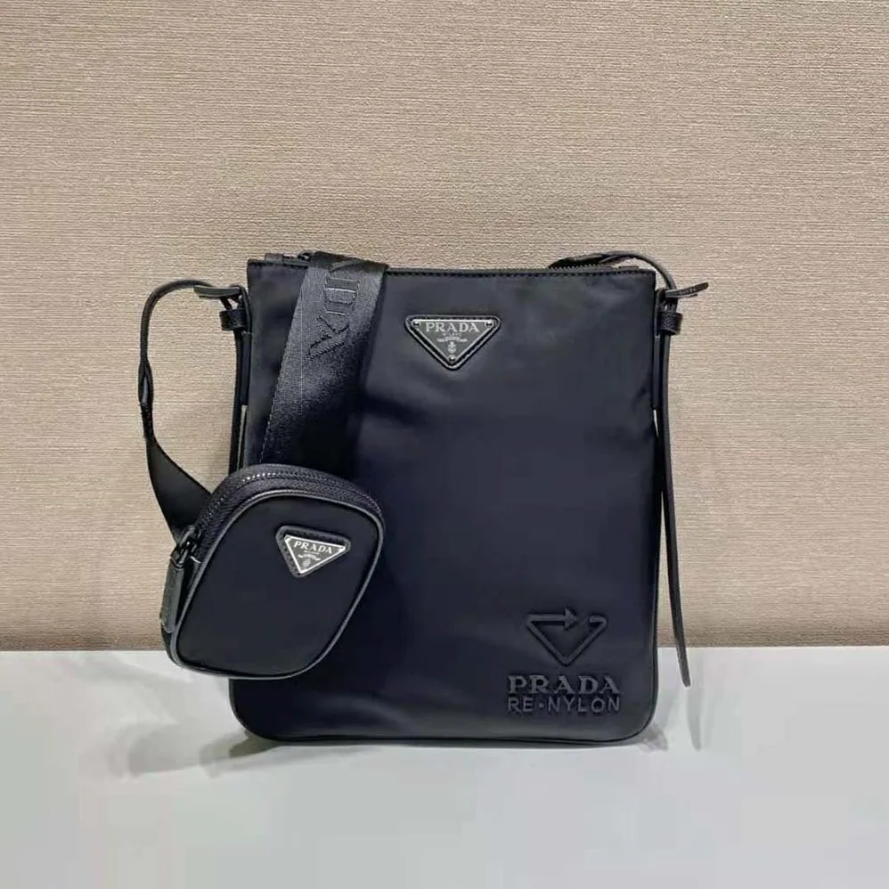 Prada Re-Nylon and Saffiano Leather Shoulder Bag for Men