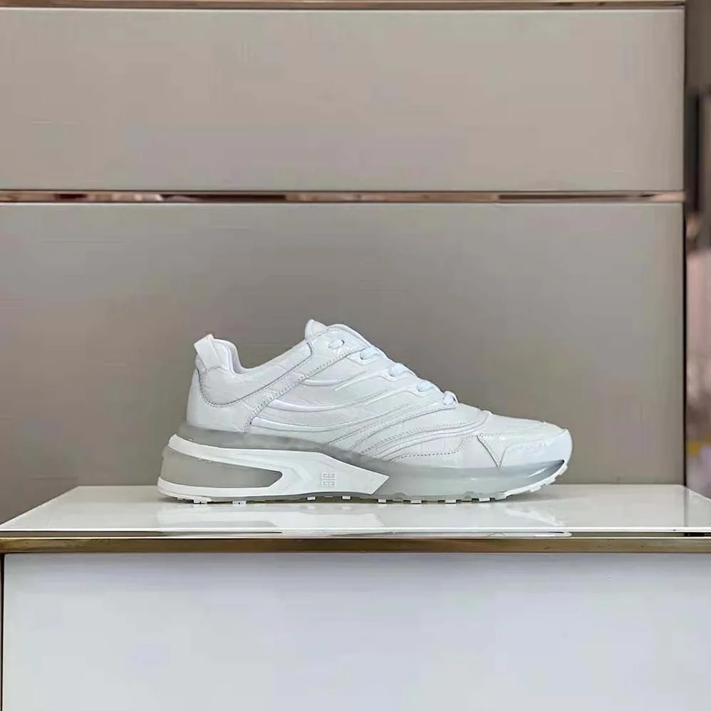 Givenchy Giv 1 Sneakers in Crocodile Effect Leather for Unisex in White Givenchy Giv 1 Sneakers in Crocodile Effect Leather for Unisex in White