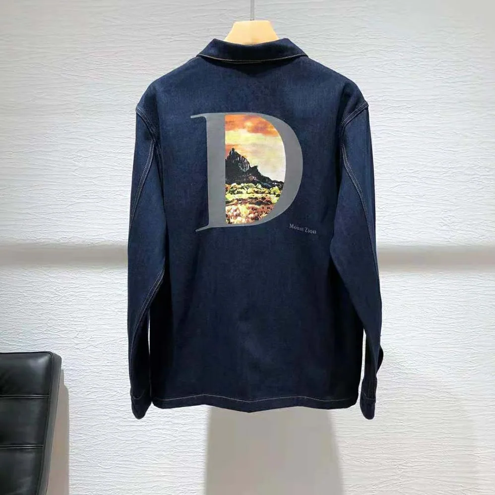 Dior Dior and Jack Kerouac Overshirt Blue Cotton Denim for Men Dior Dior and Jack Kerouac Overshirt Blue Cotton Denim for Men