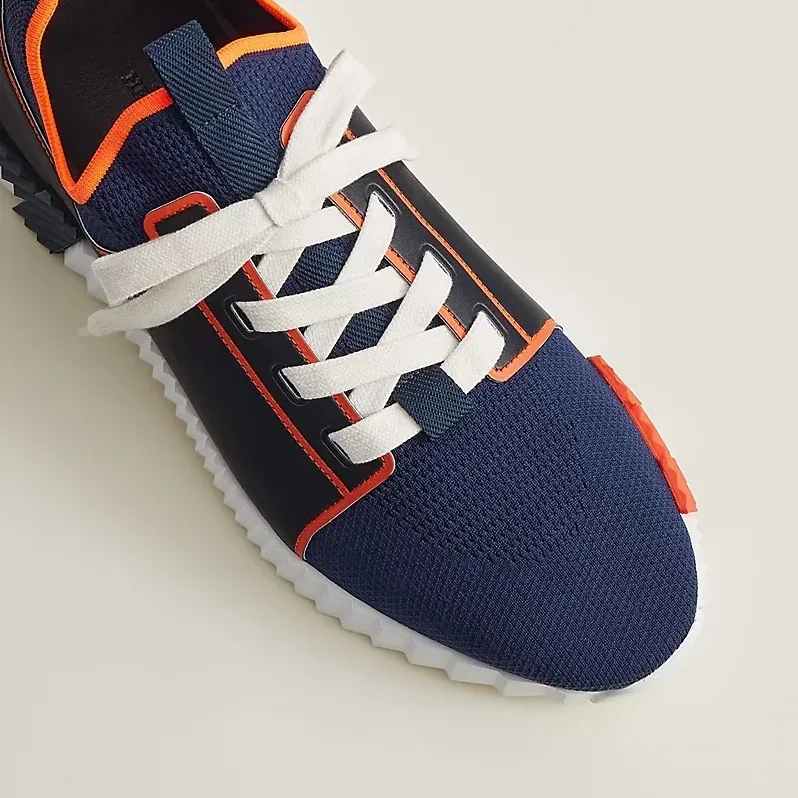 Hermes Depart Slip-On Sneakers Navy Blue/ Noir