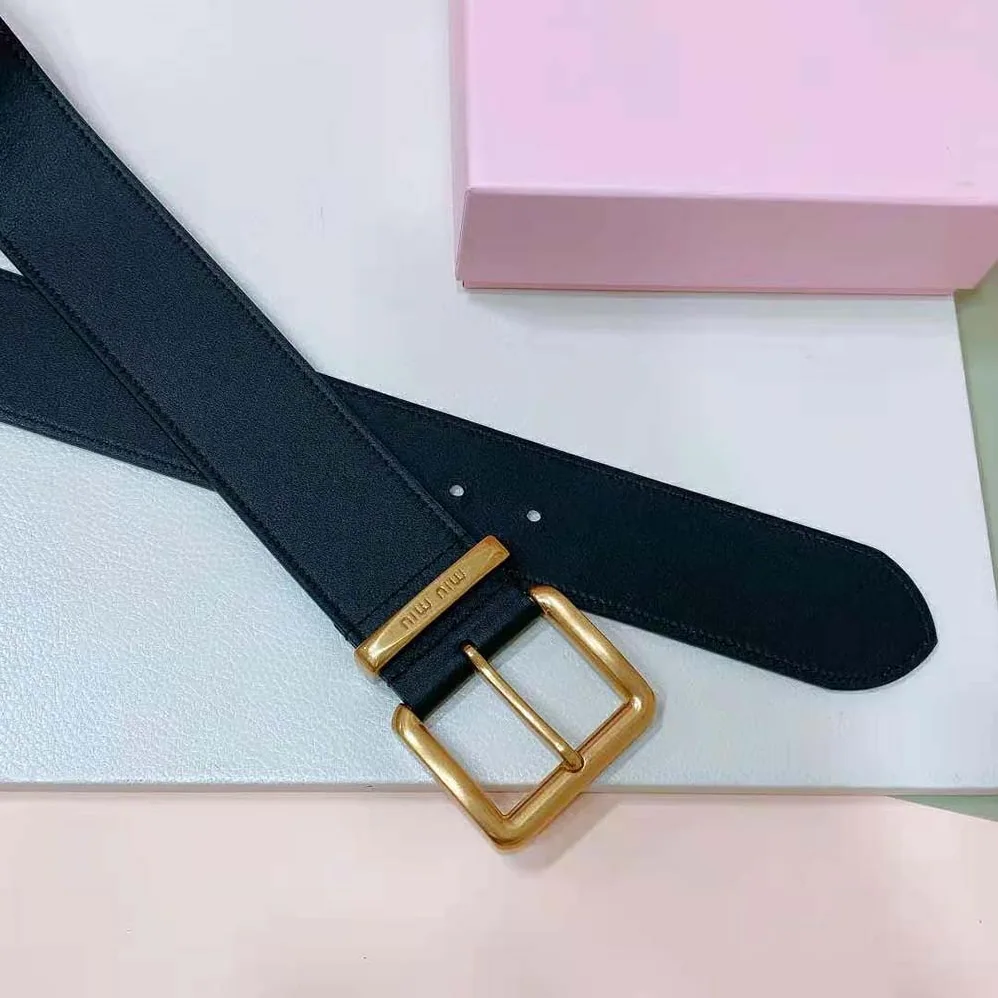 Miu Miu Leather Belt-Black 5CC589_2E6Y_F0002 for Women Miu Miu Leather Belt-Black 5CC589_2E6Y_F0002 for Women