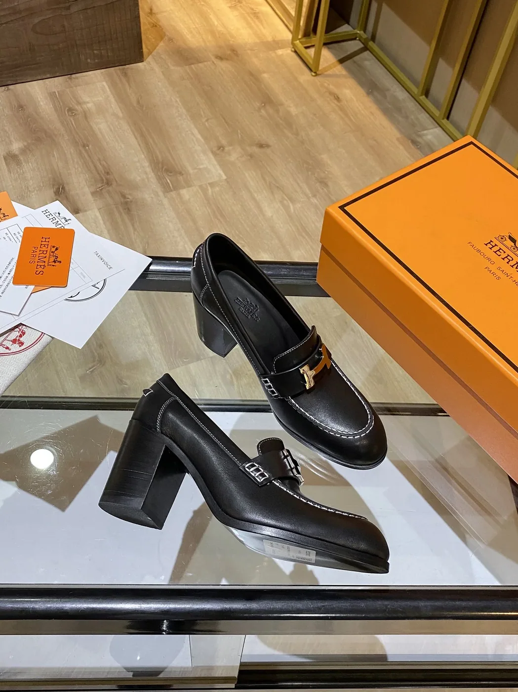 Hermes Shoes Heel Black / Hermes Shoes Heel Black /