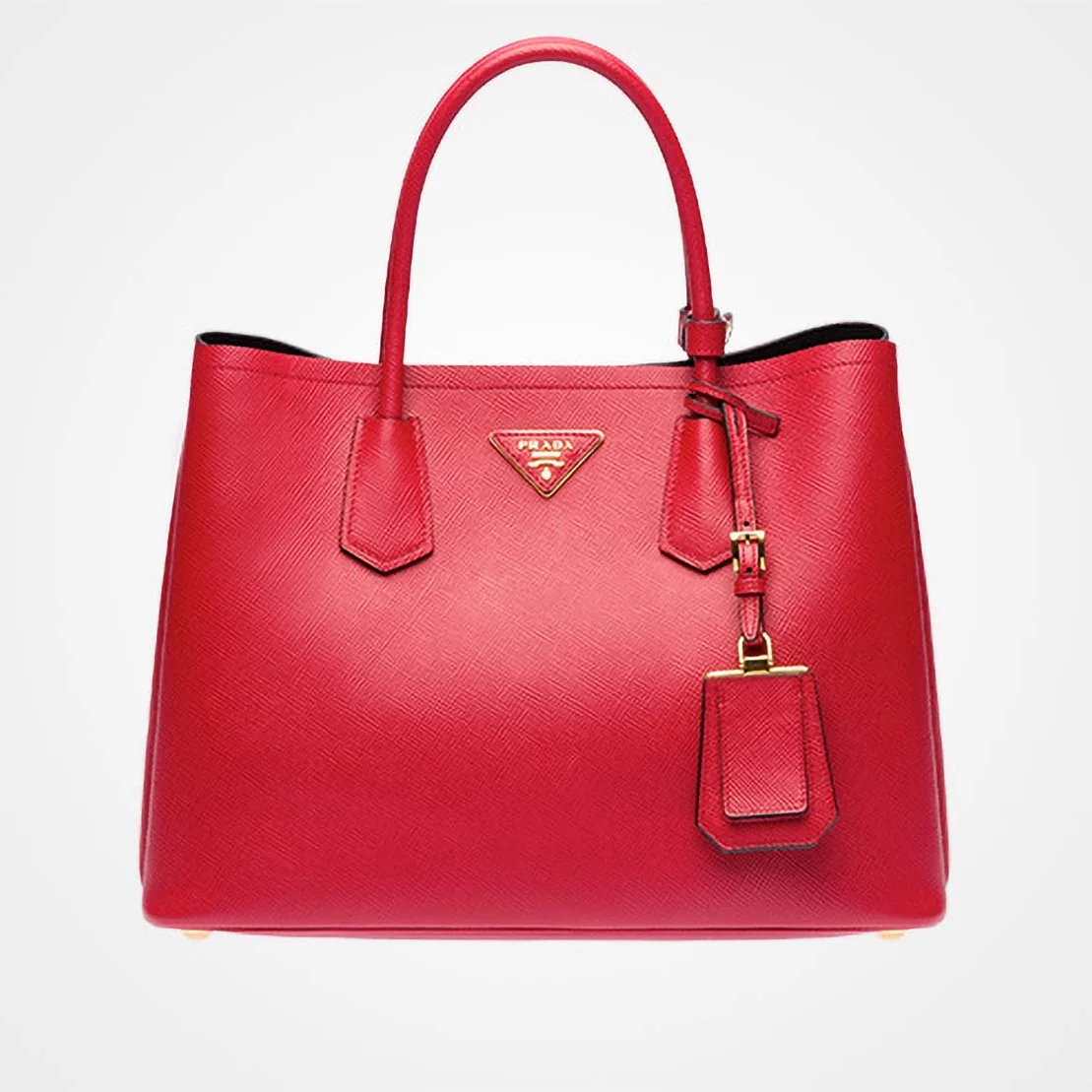 Prada Double Saffiano Leather Bag for Women in Red Prada Double Saffiano Leather Bag for Women in Red