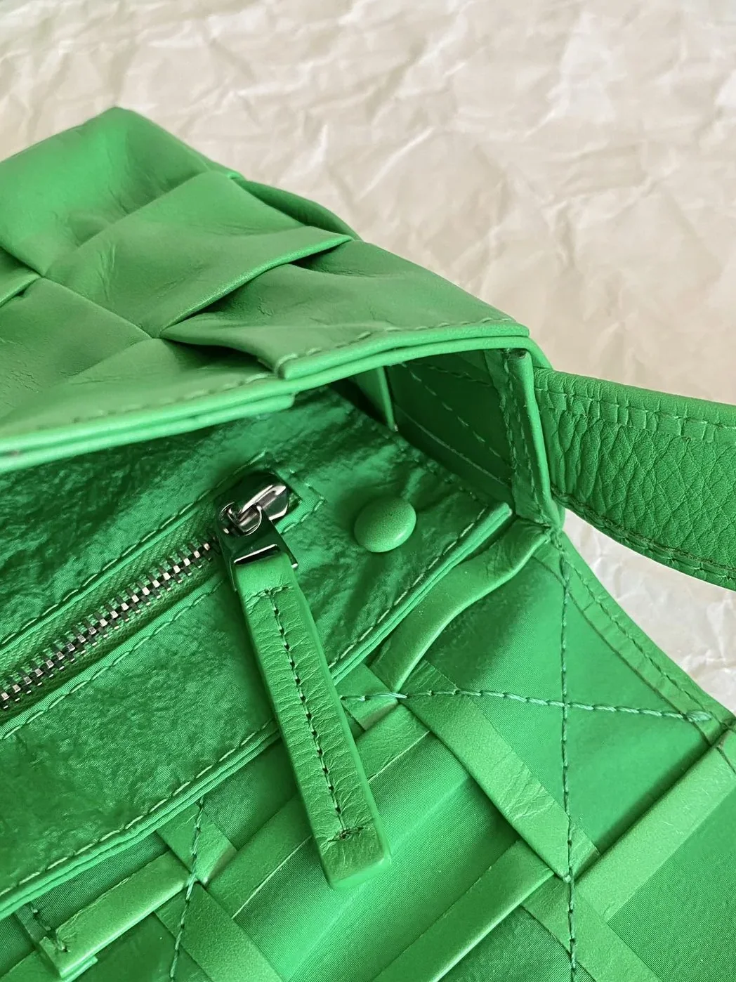 Bottega Veneta Padded Cassette Belt Bag Green