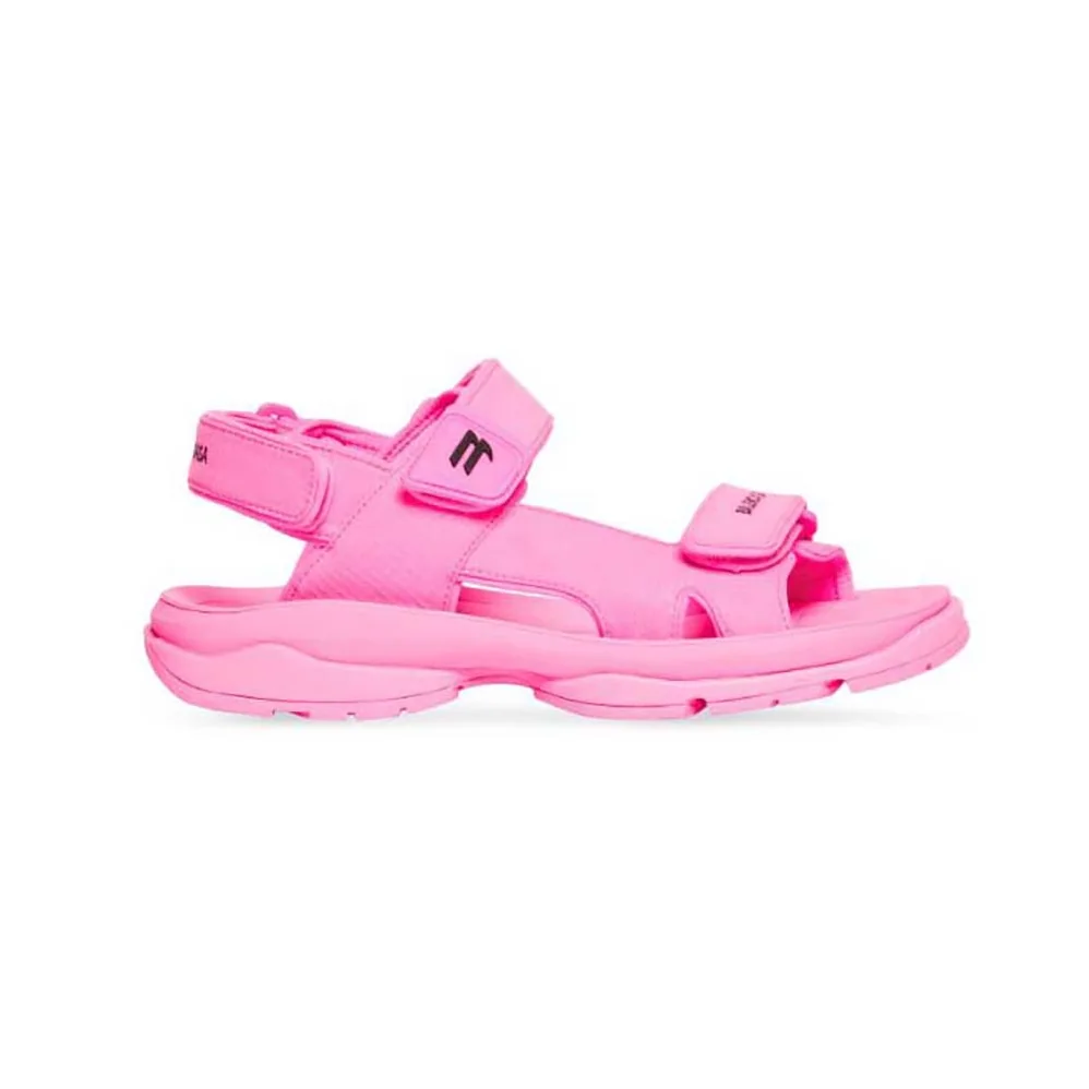 Balenciaga Tourist Sandal in Neon Pink Technical Material for Unisex Balenciaga Tourist Sandal in Neon Pink Technical Material for Unisex