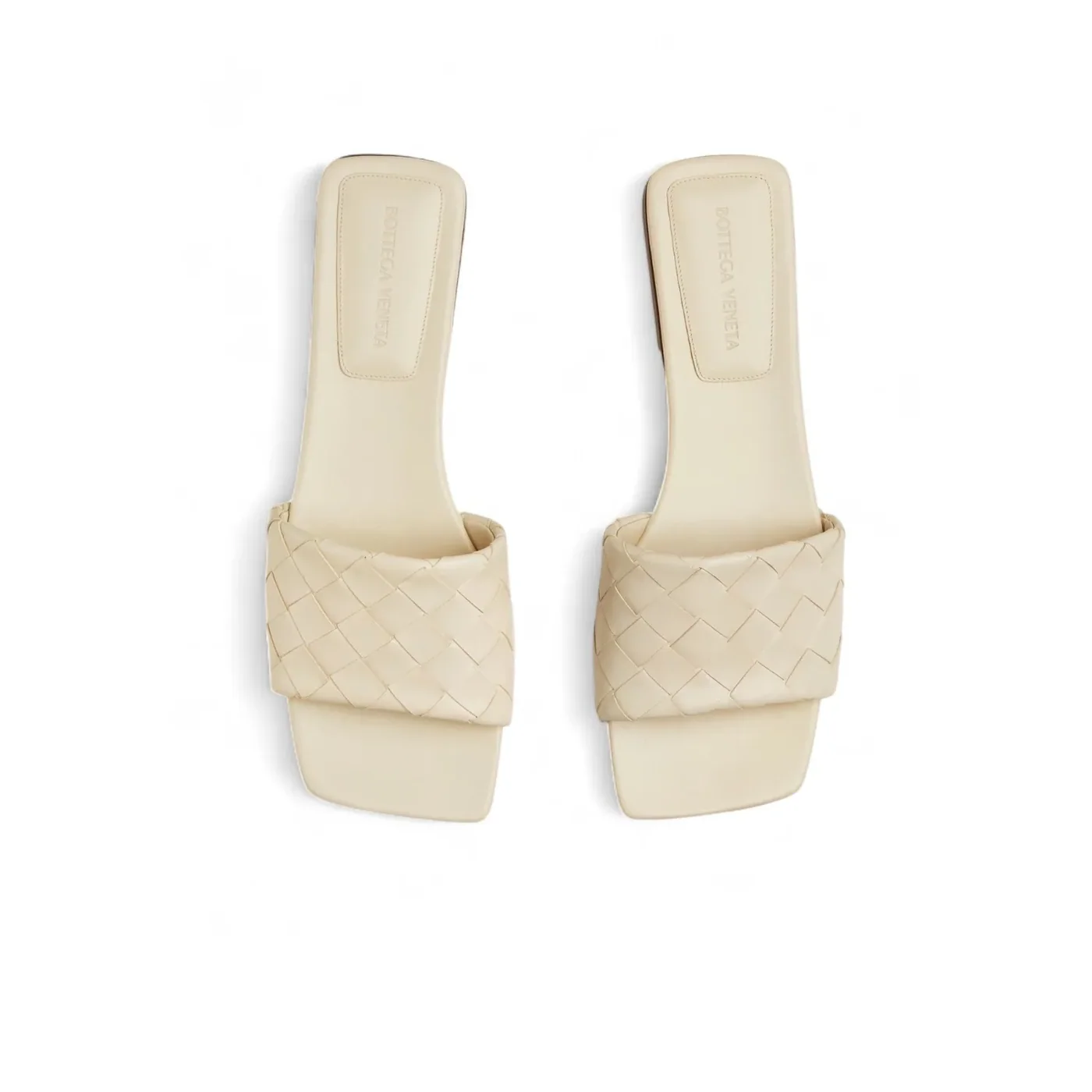 Bottega Veneta Parco Flat Mule Sea Salt Bottega Veneta Parco Flat Mule Sea Salt