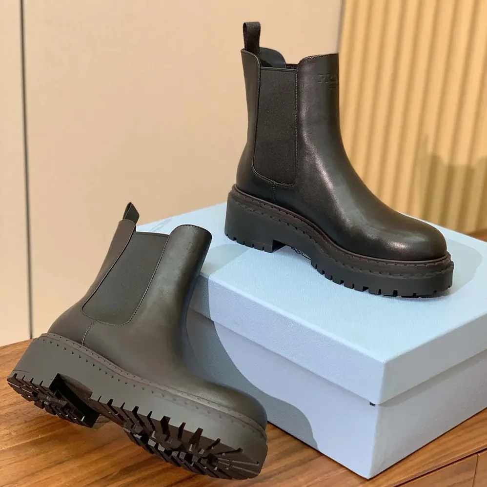 Prada Leather Chelsea Boots for Men in Black Prada Leather Chelsea Boots for Men in Black