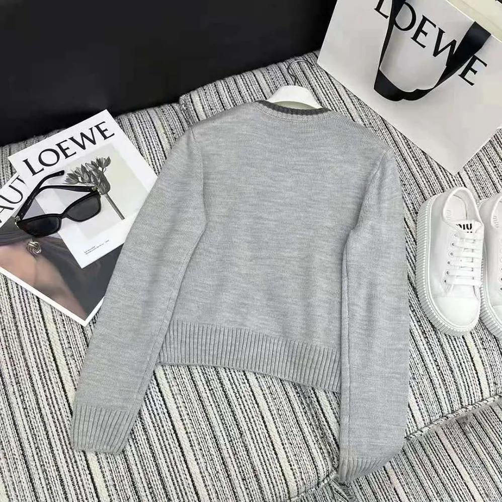 Loewe Sweater in Wool for Men in Gray Loewe Sweater in Wool for Men in Gray