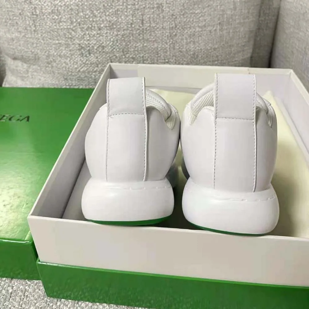 Bottega Veneta Pillow Sneaker Padded Leather Lace-up Sneakers for Unisex in White Bottega Veneta Pillow Sneaker Padded Leather Lace-up Sneakers for Unisex in White
