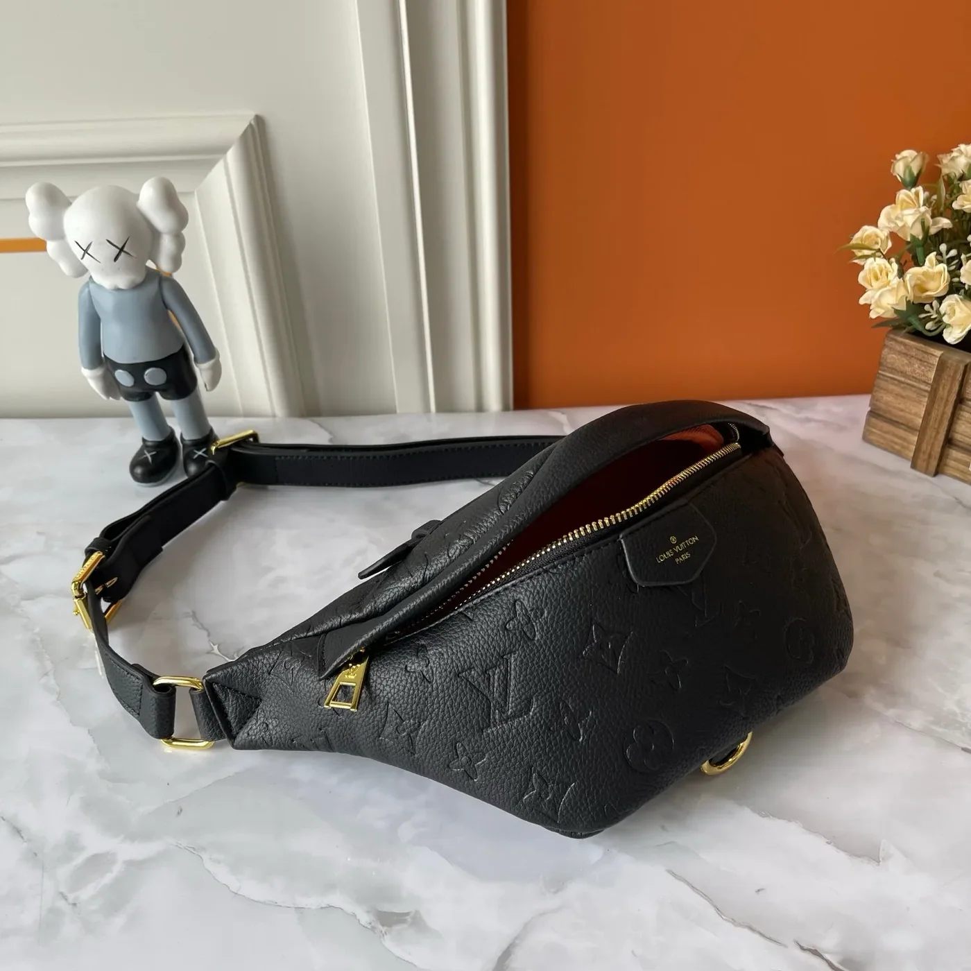 Louis Vuitton Bumbag / Black Monogram Empreinte Gold Hardware