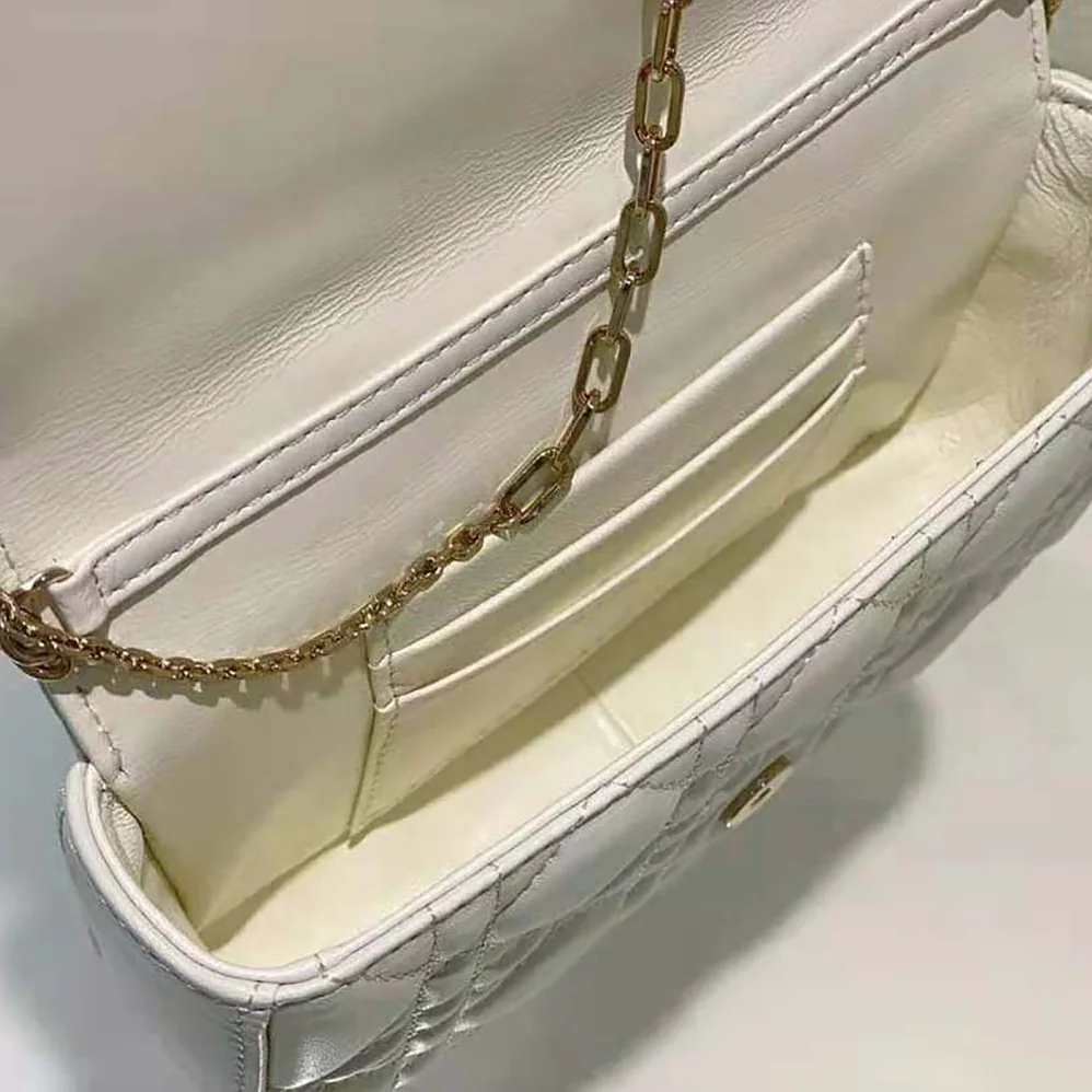 Dior Lady Dior Phone Pouch Latte Cannage Lambskin for Women Dior Lady Dior Phone Pouch Latte Cannage Lambskin for Women